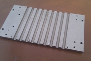 CNC machining of industrial aluminum profile