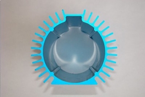 Electronic lighting radiator shell aluminium profile